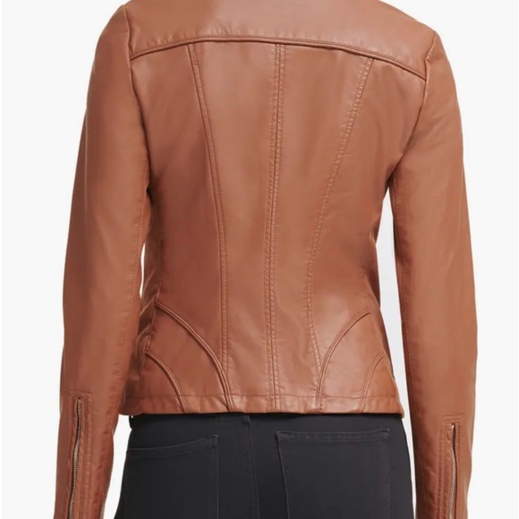 Guess Faux Leather Racer Jacket - Picture 2 of 7